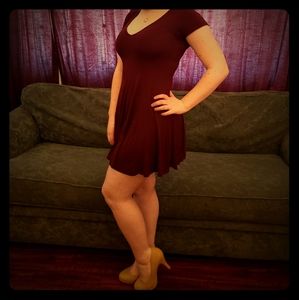 Maroon/crimson dress